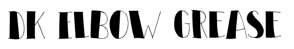 DK Elbow Grease font preview
